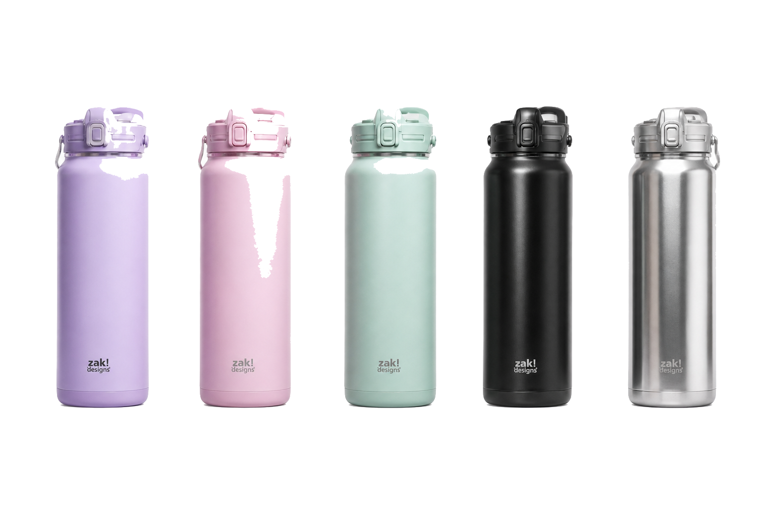 Five VibeFlask bottle finishes in a row