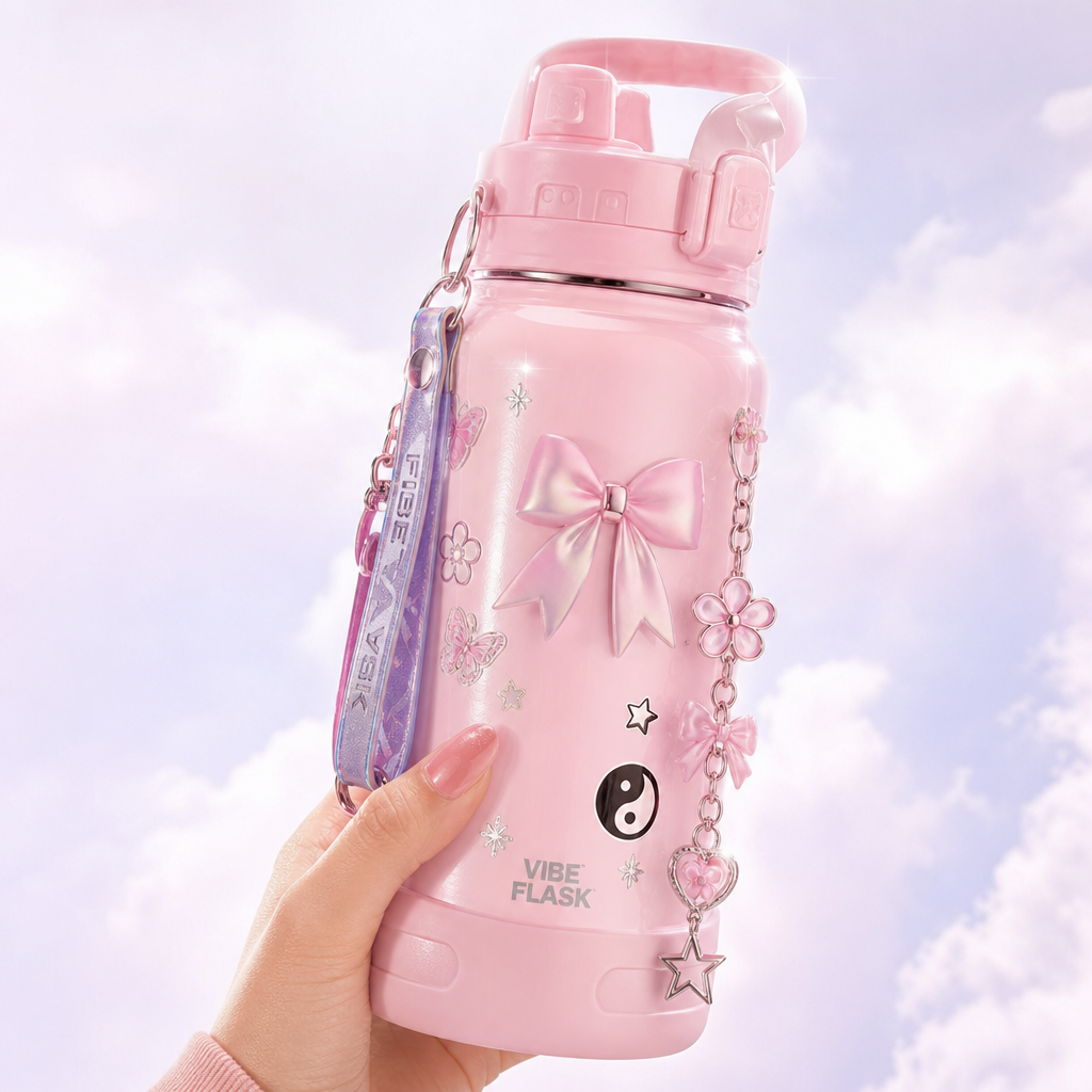 Lifestyle shot of a VibeFlask bottle