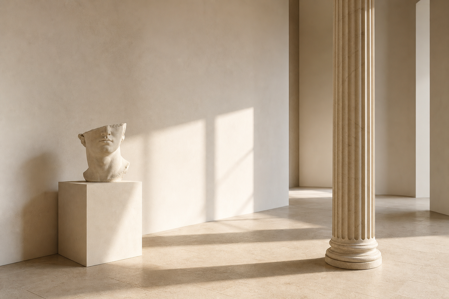 Evening light across the Olive Court dining room